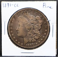 1891 Carson City Morgan silver dollar