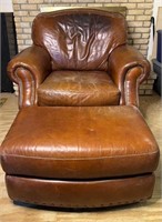 Genuine Leather Classico Vintage Arm Chair &