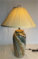 Vintage Drip Glazed Ceramic Ginger Jar Style Lamp
