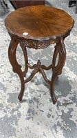 Walnut French Carved Side Table