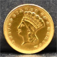 1874 $1 gold coin