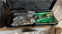 Tool box of sockets and miscellaneous tools