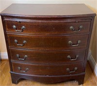 Vintage Wooden Chest/Side Table with 4 Drawers &
