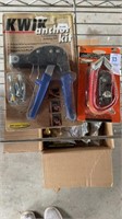 Kwik anchor kit in box and bench master tools