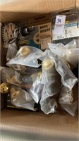 Box of door knobs and miscellaneous items