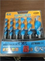 Spyder 6pc Stinger Power Bit Set, Auger Drill bits
