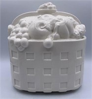Gibson White Ceramic Lidded Cookie Jar