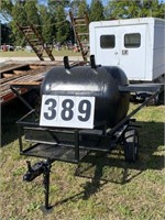 Gas chicken or small pig cooker with side burner