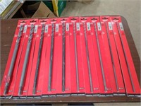 10 Milwaulkee 12" Long Black Oxide Drill Bits