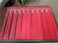 10 Milwaulkee 12" Long Black Oxide Drill Bits