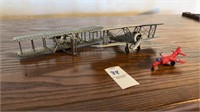 WRIGHT BROTHERS FLYER metal airplane and SOPWITH