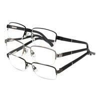 +2.00 Foster Grant Lyden Semi-Rimless Glasses, 3pk