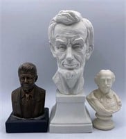 Busts of Ronald Reagan, Abraham Lincoln & William