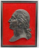Metal George Washington Bust/Plaque w/ Cloth