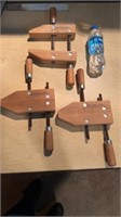 3pc Jorgensen Adjustable Wooden Screw Clamps