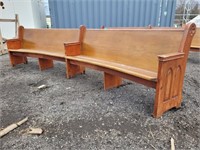 145" Curved Church Bench