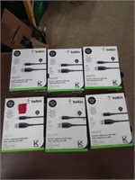 6 Belkin DuraTek Lightning to USB Cables