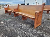145" Curved Church Bench
