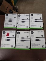 6 Belkin DuraTek Lightning to USB Cables