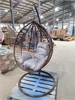 Plastic Wicker Oval Swing Chair