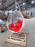 Plastic Wicker Oval Swing Chair