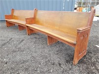 145" Curved Curch Bench