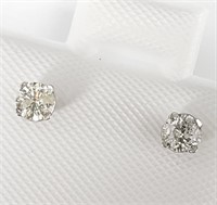 $1130 14K  Diamond (0.24ct) Earrings