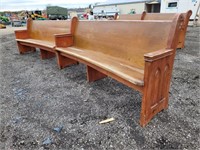 145" Curved Church Bench