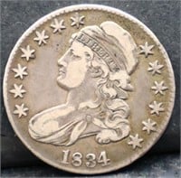 1834 bust half dollar
