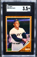 Graded Topps 1962 Willie Mays card