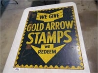 GOLD ARROW STAMPS SIGN
