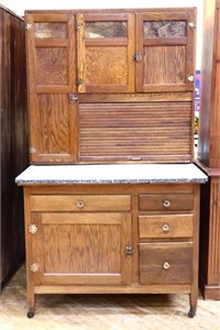 Vintage Oak Kitchen Cabinet w/ Sifter, see Photos