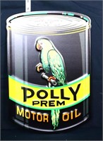 Metal Polly Motor Oil sign