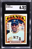 Graded Topps 1972 Willie Mays card