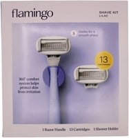Flamingo Razor Set: 1 Handle, 13 Cartridges