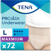 TENA Women's Underwear, ProSkin, Large - 72 Count