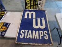 M & W STAMPS SIGN