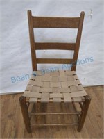 Vintage webbed seated chair