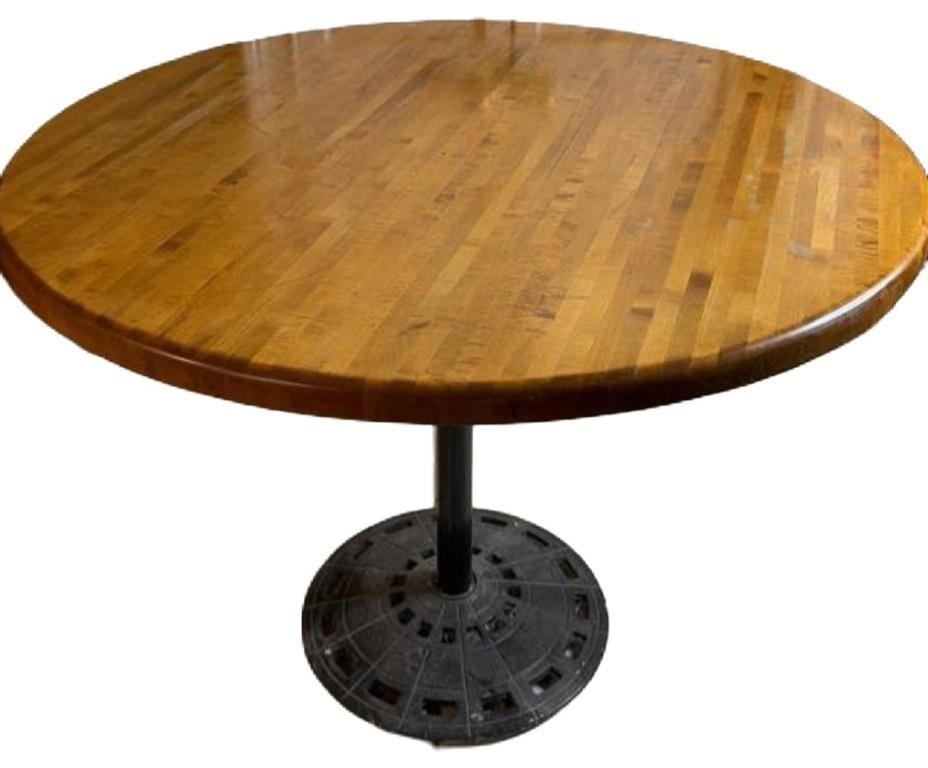 42’’ Round Butcher Block Pedestal Table