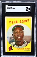 Graded Topps 1959 Hank Aaron card
