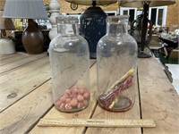 Two Large Candy Bros Jars with Original Lids