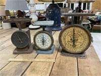 Three Antique Kitchen Scales