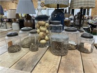 Vintage Kitchen Glass Cannister Jars Read Further