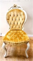Vintage French chair w/ yellow fabric