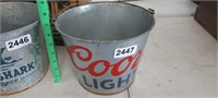 GALVANIZED COORS LIGHT PAIL