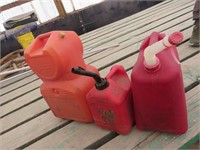 Gas Containers-two 5 Gal, one 2 Gal