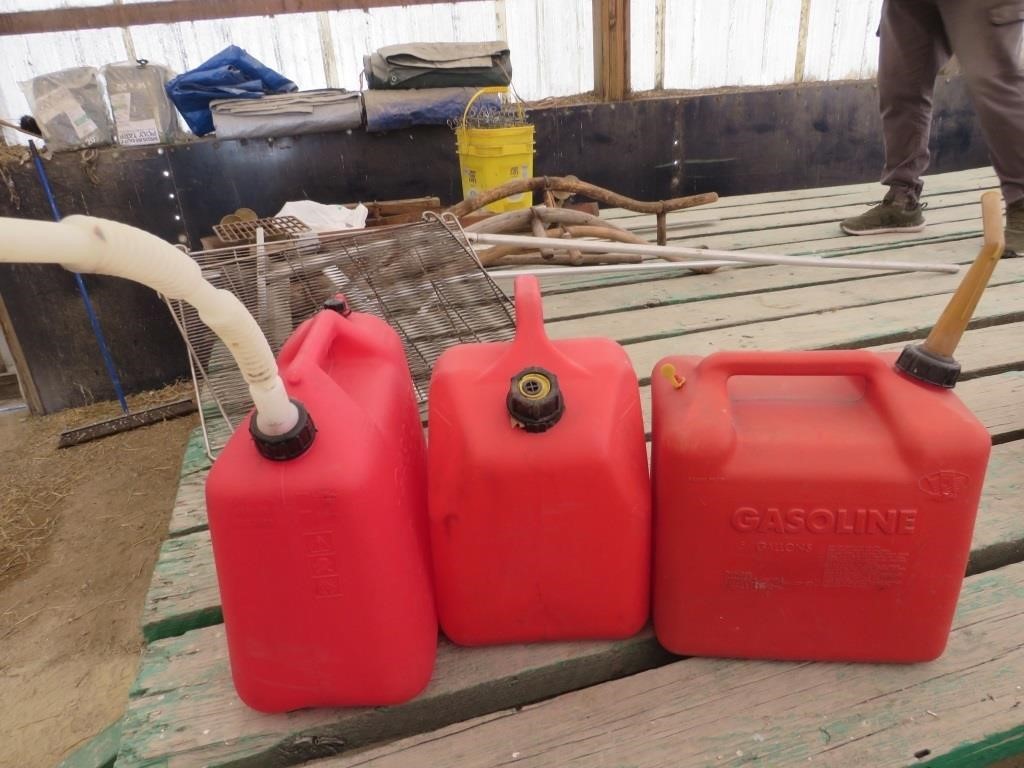 Five Gallon Gas Containers - 3 count