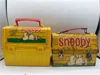 Vintage snoopy lunchboxes & thermoses