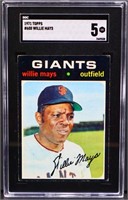 Graded Topps 1971 Willie Mays card
