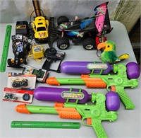 90's toy box super soakers, electric cars, +